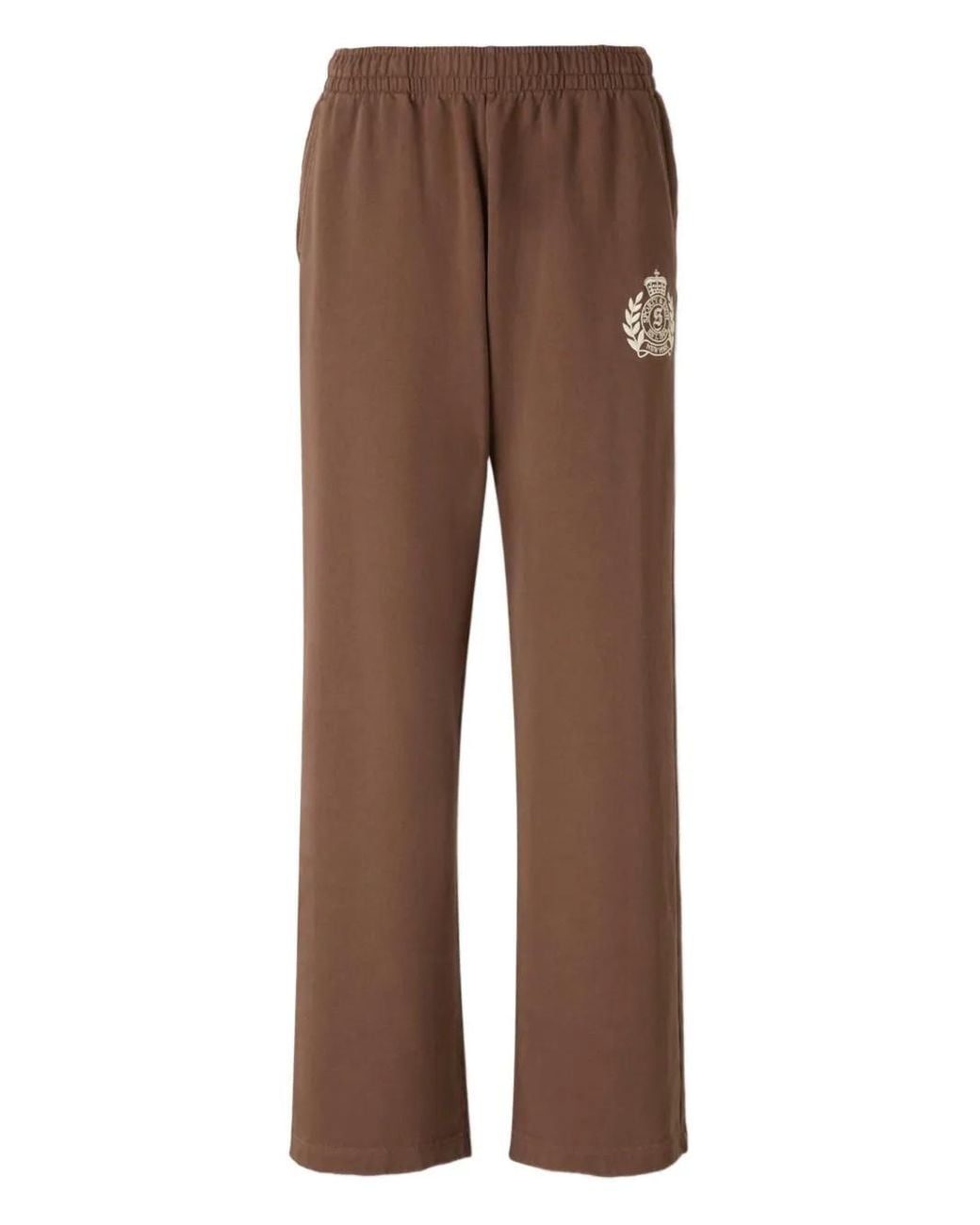 Sporty & Rich Brown Bristol Crest Elasticated-Waist Track Pants