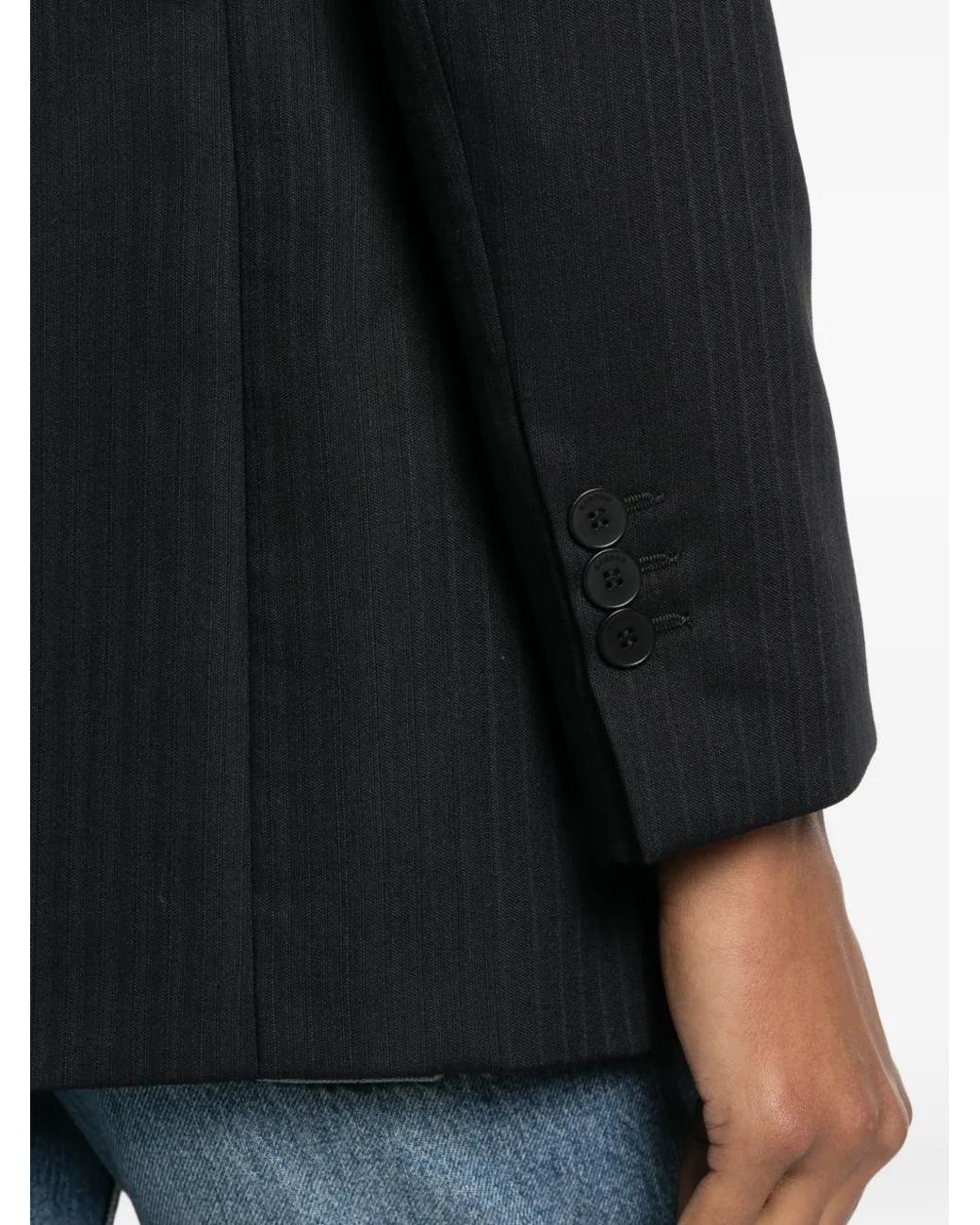 Sandro Gestreepte Blazer in het Black