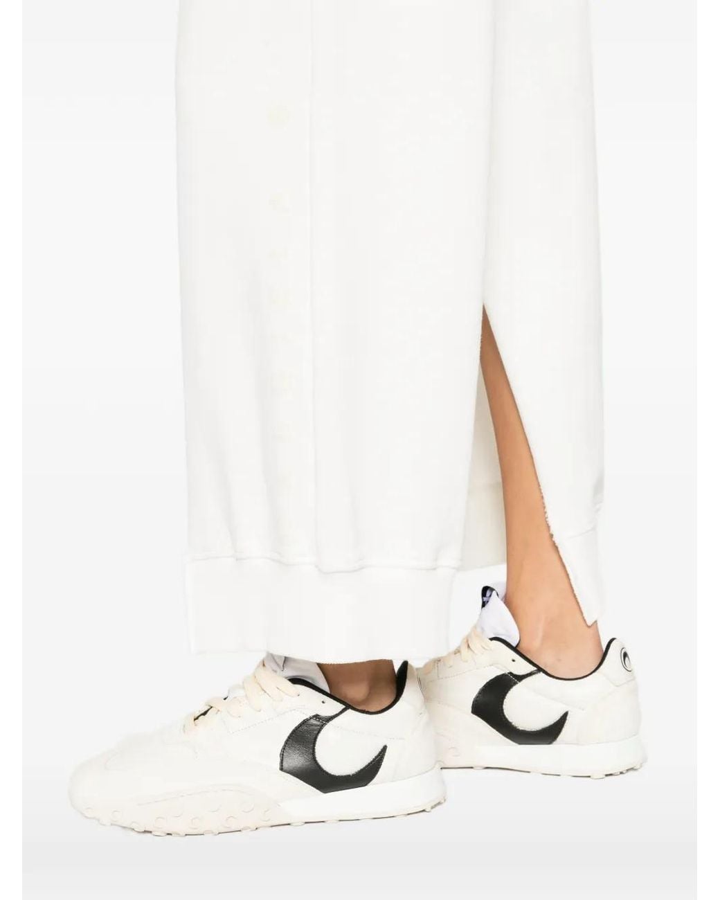 MM6 by Maison Margiela White Side Button Trousers