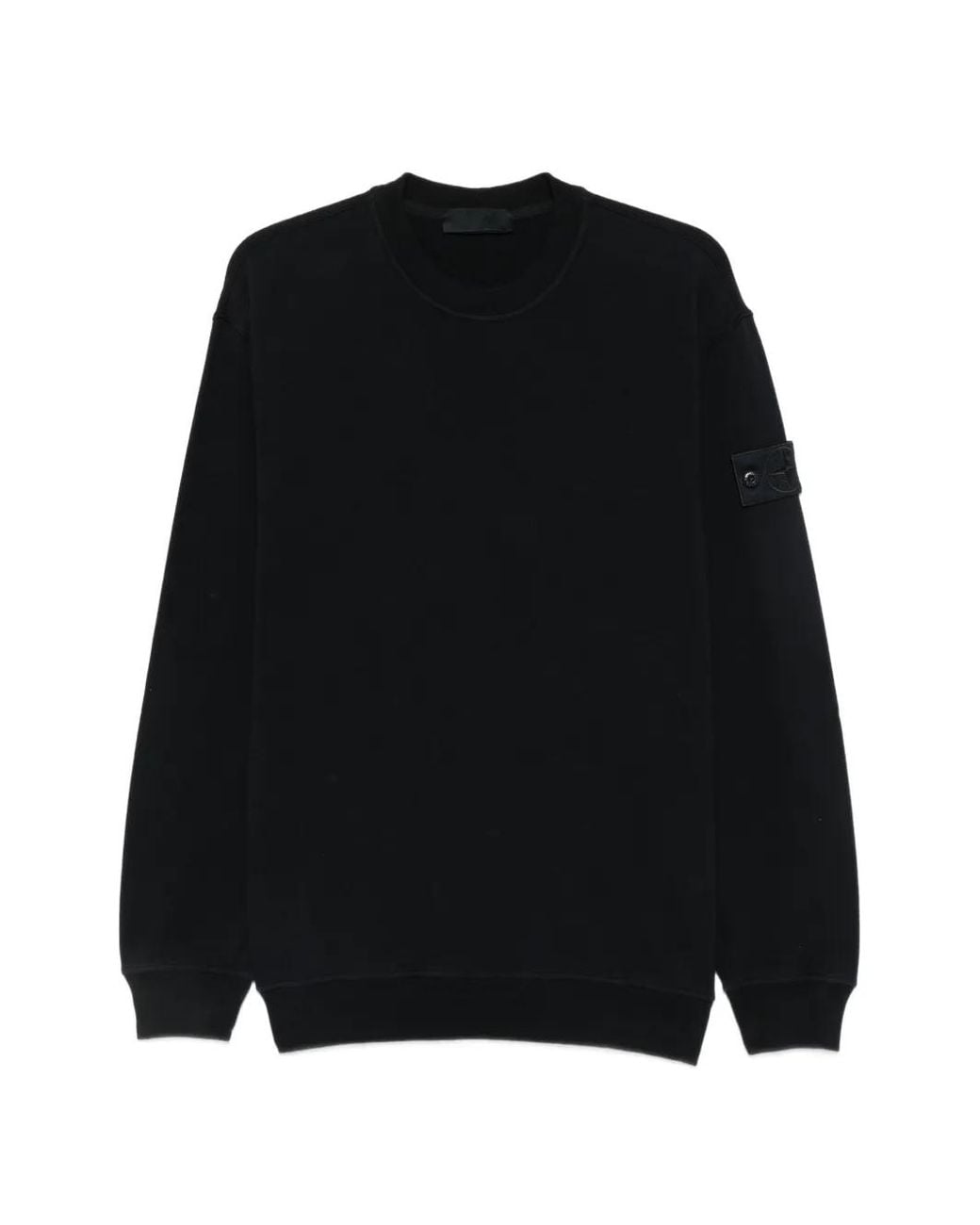 Stone Island Black Logo-Patch Sweater for men