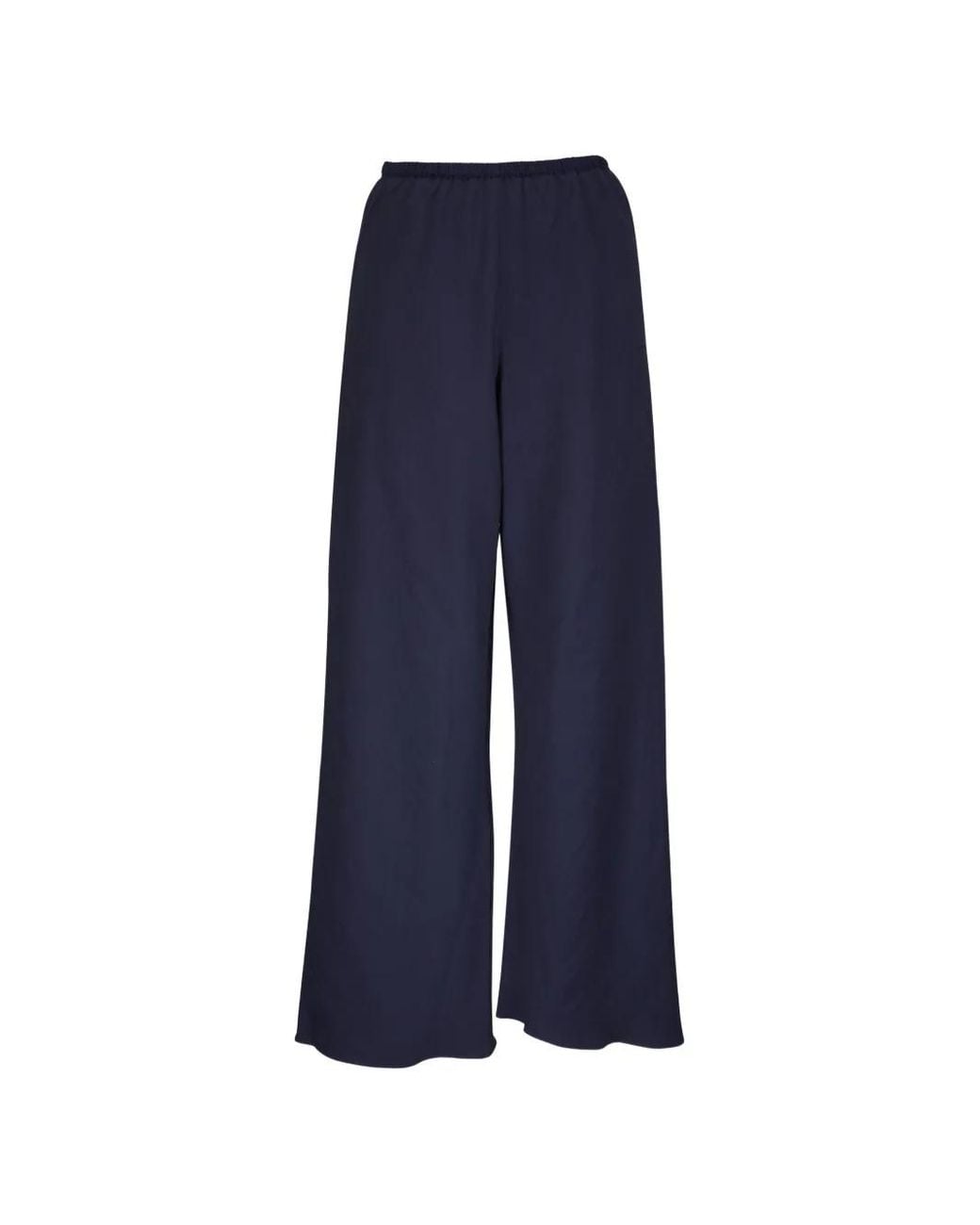 Peter Cohen Blue Elasticated-Waistband Pull-On Trousers
