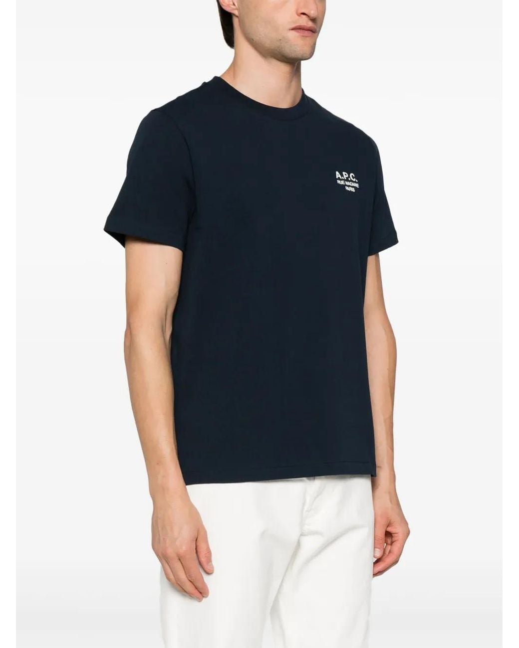 A.P.C. Blue T-Shirt Standard Rue Madame Gots for men