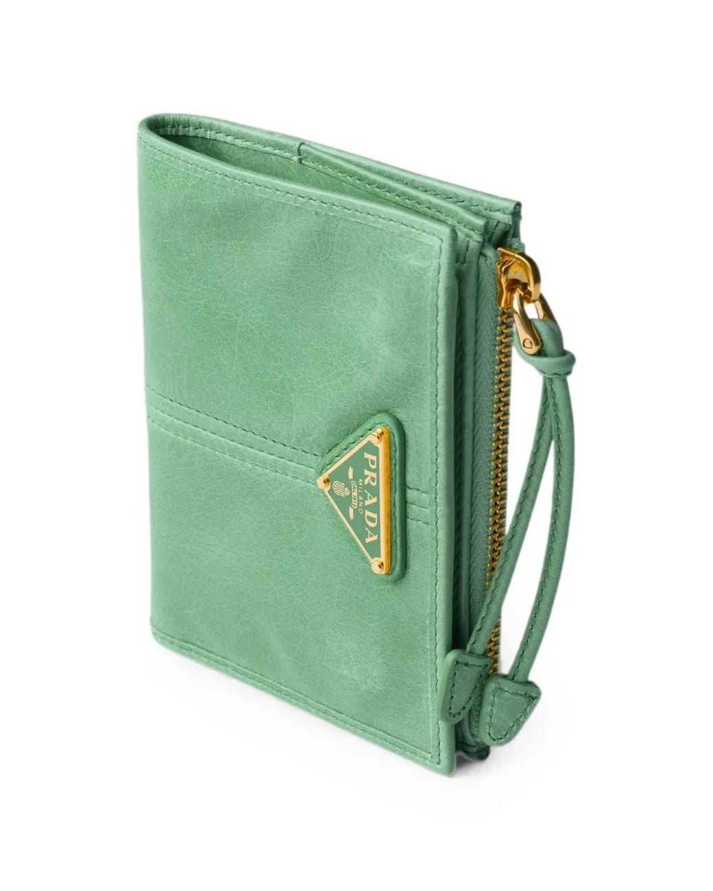 Prada Green Small Leather Wallet