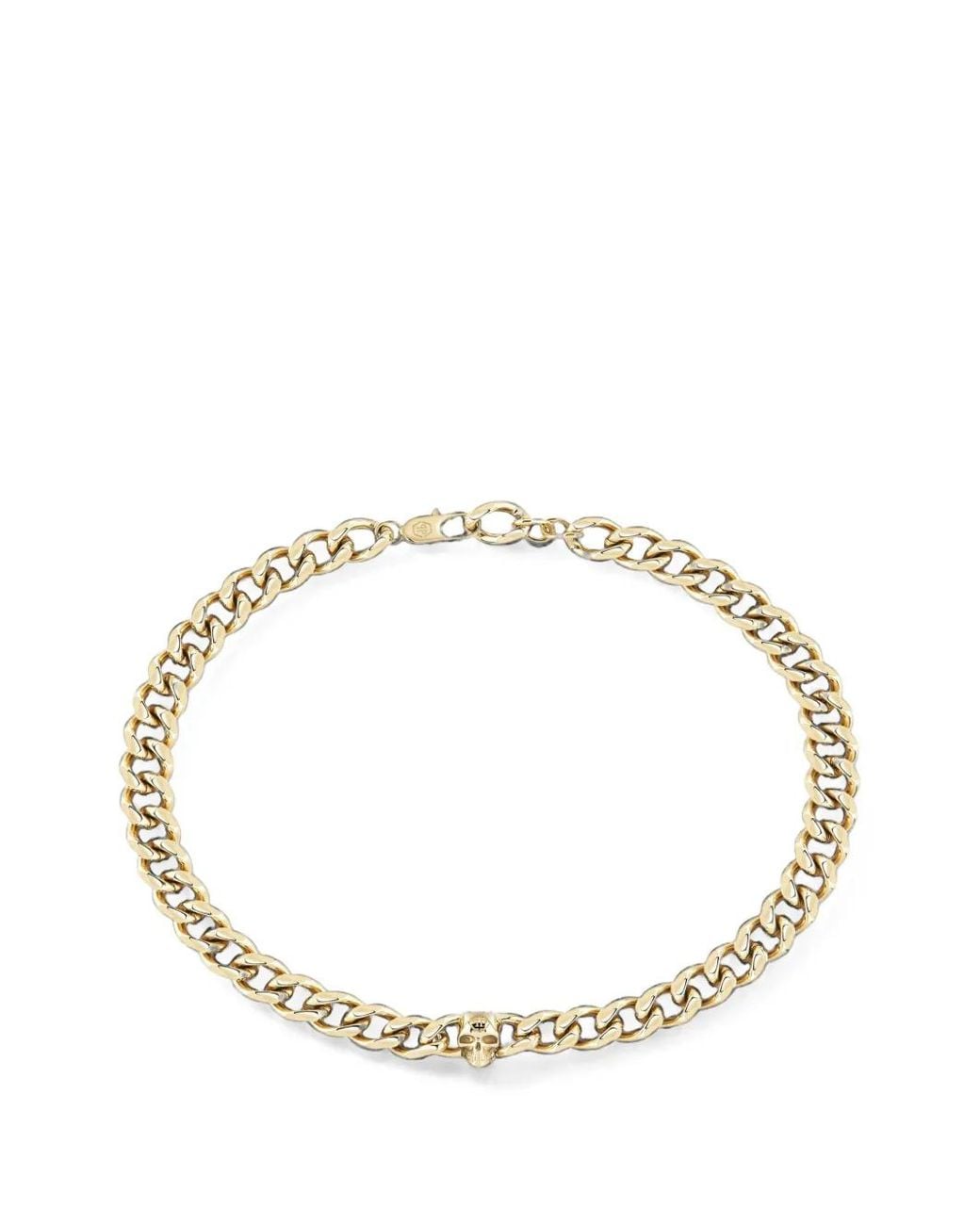 Philipp Plein Metallic Icon Chain Skull-Detail Bracelet