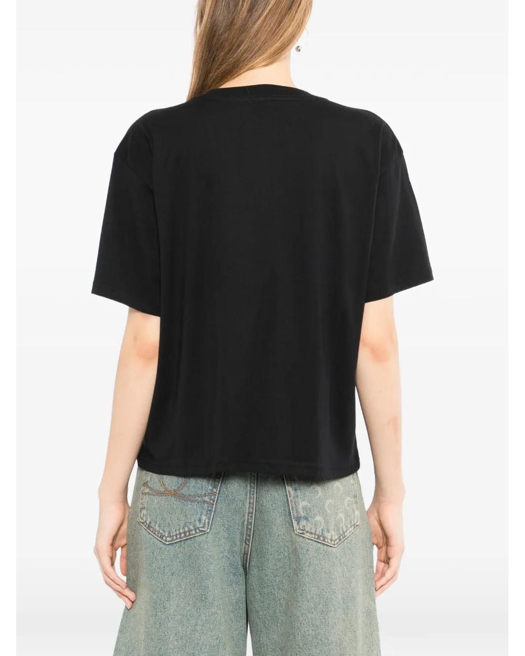 Melt Black Graphic-Print Cotton T-Shirt