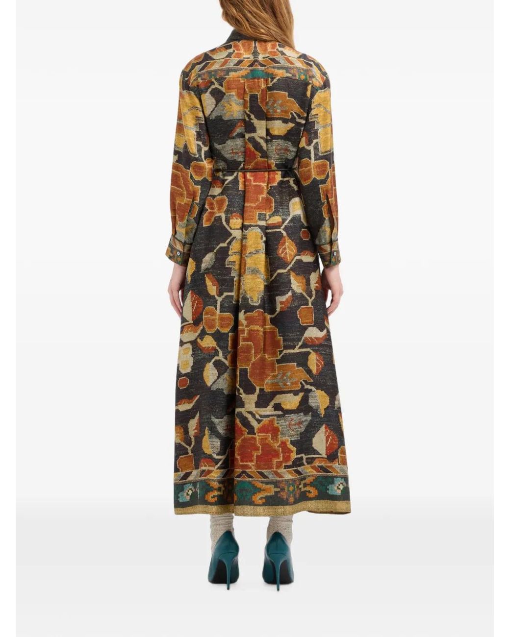 Pierre Louis Mascia Metallic Aloe Maxi Dress