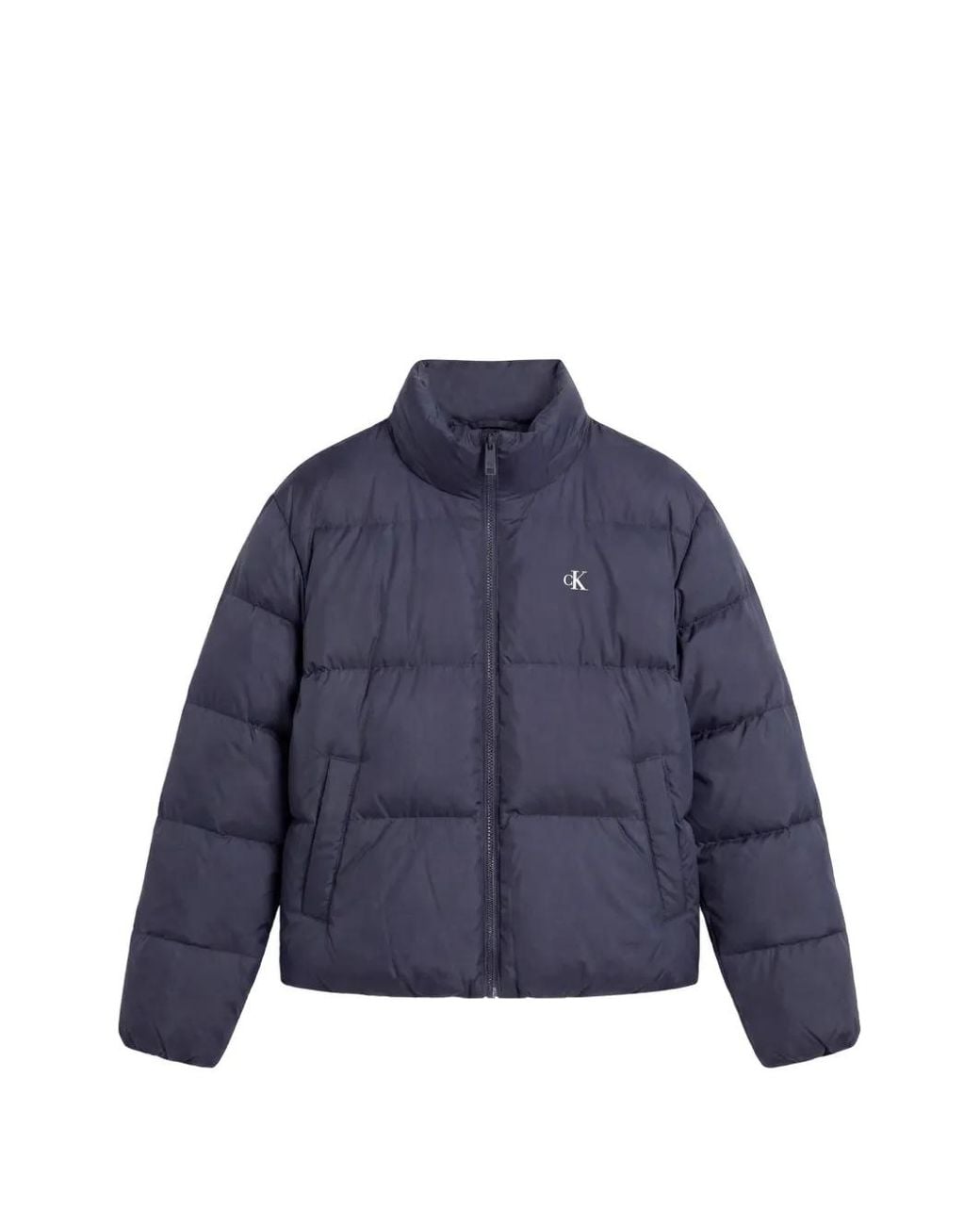Calvin Klein Blue Hooded Padded Jacket