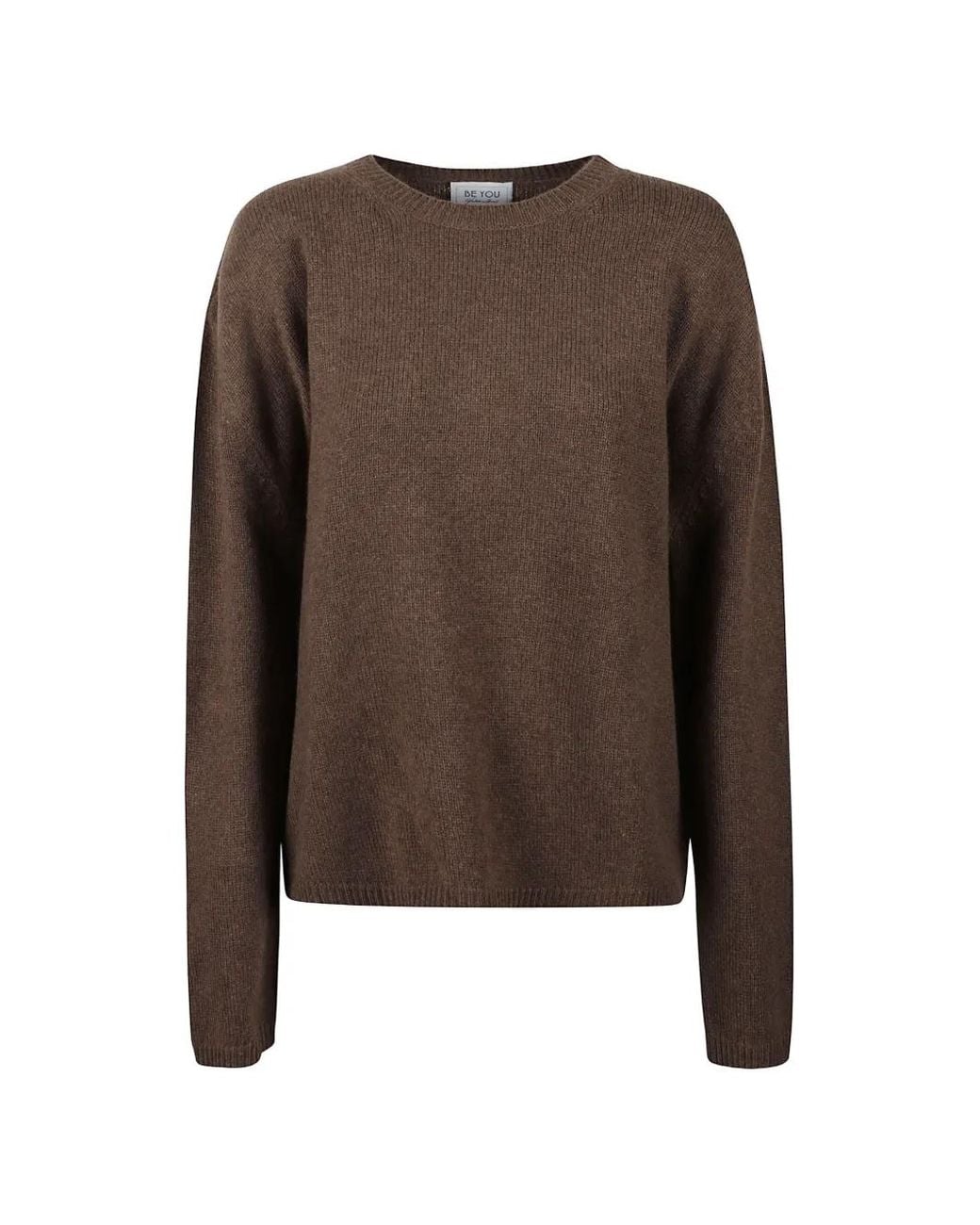 Be You Brown Crew-Neck Long-Sleeved Sweater