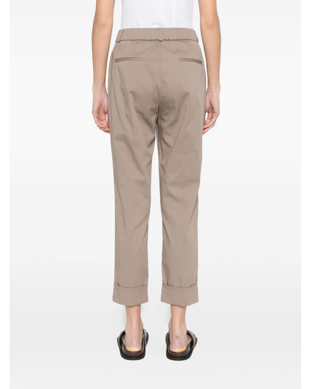 Peserico Natural Cuffed Trousers