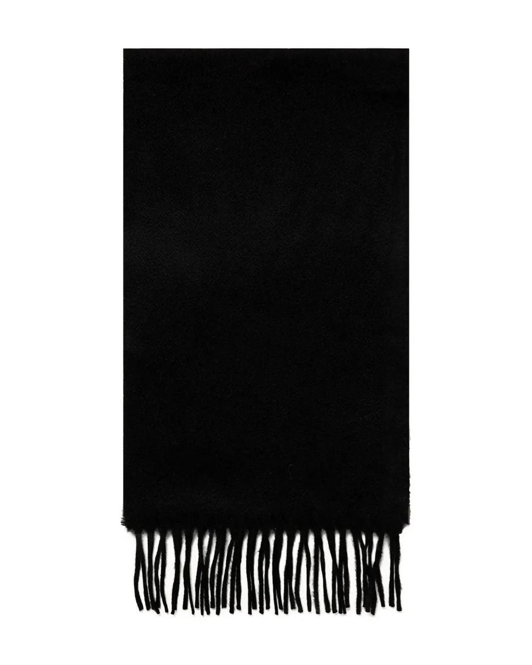 Sunspel Black Fringed-Hem Scarf for men