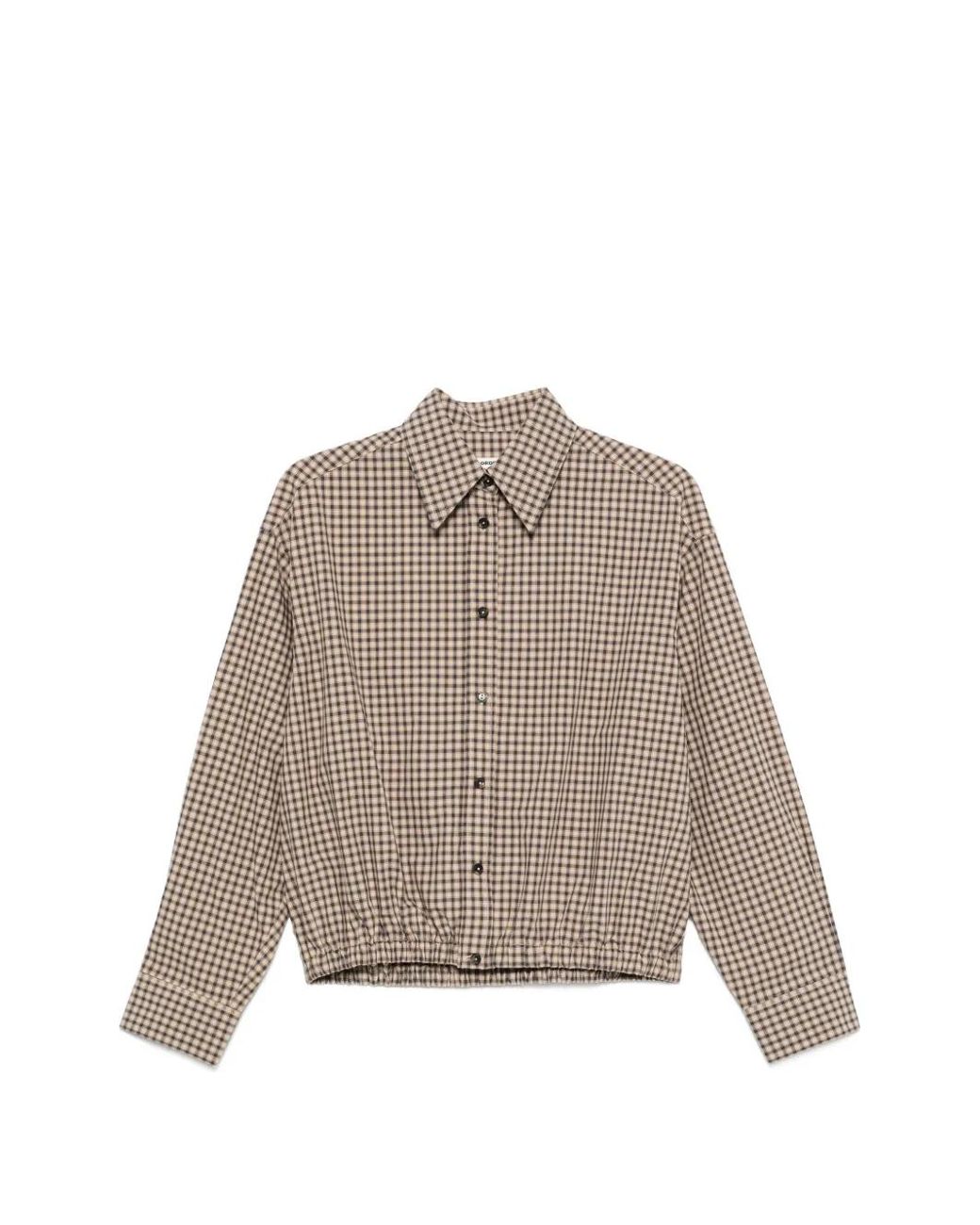 Camicia A Quadri di Cordera in Natural