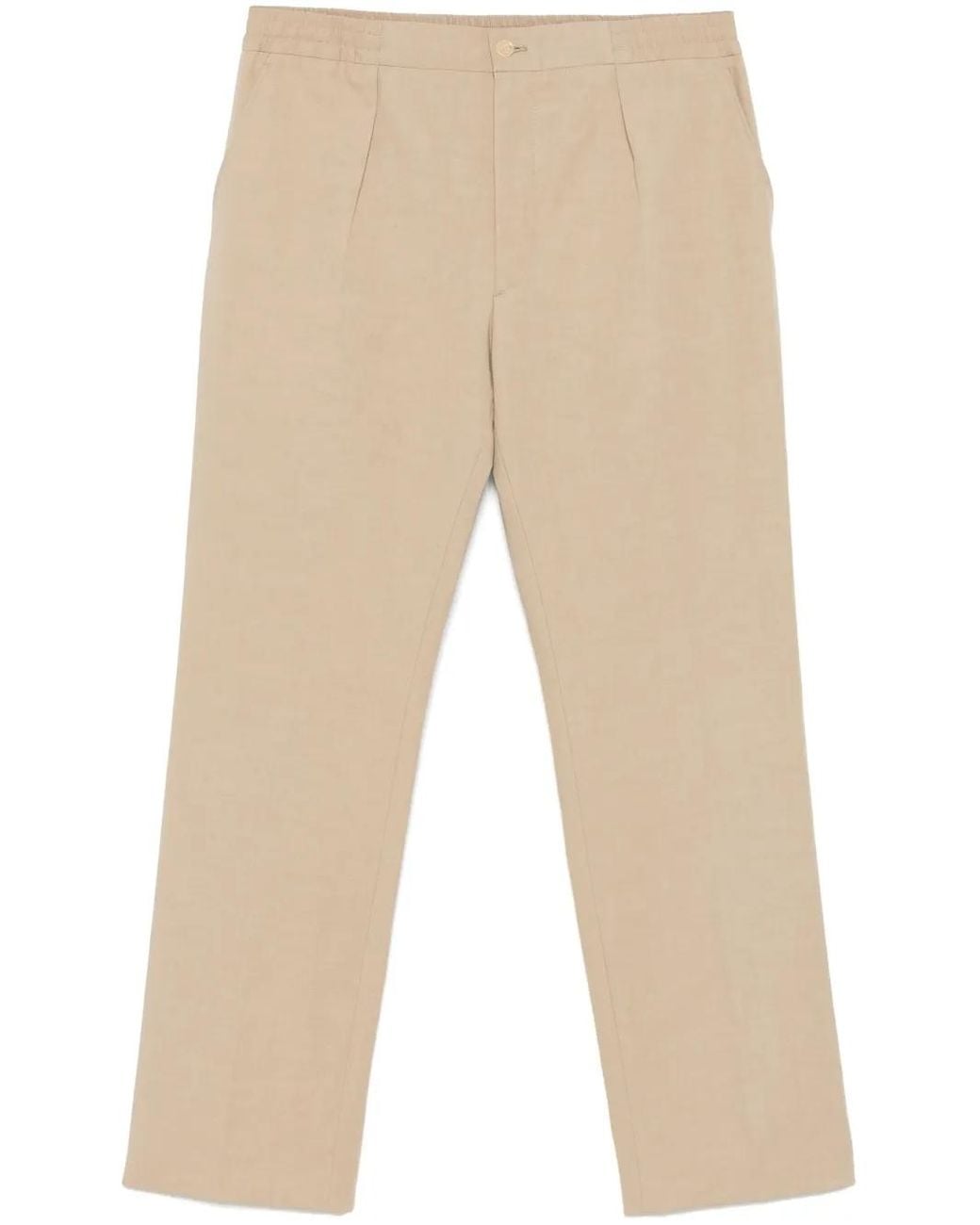 Fursac Natural Slub-Texture Trousers for men