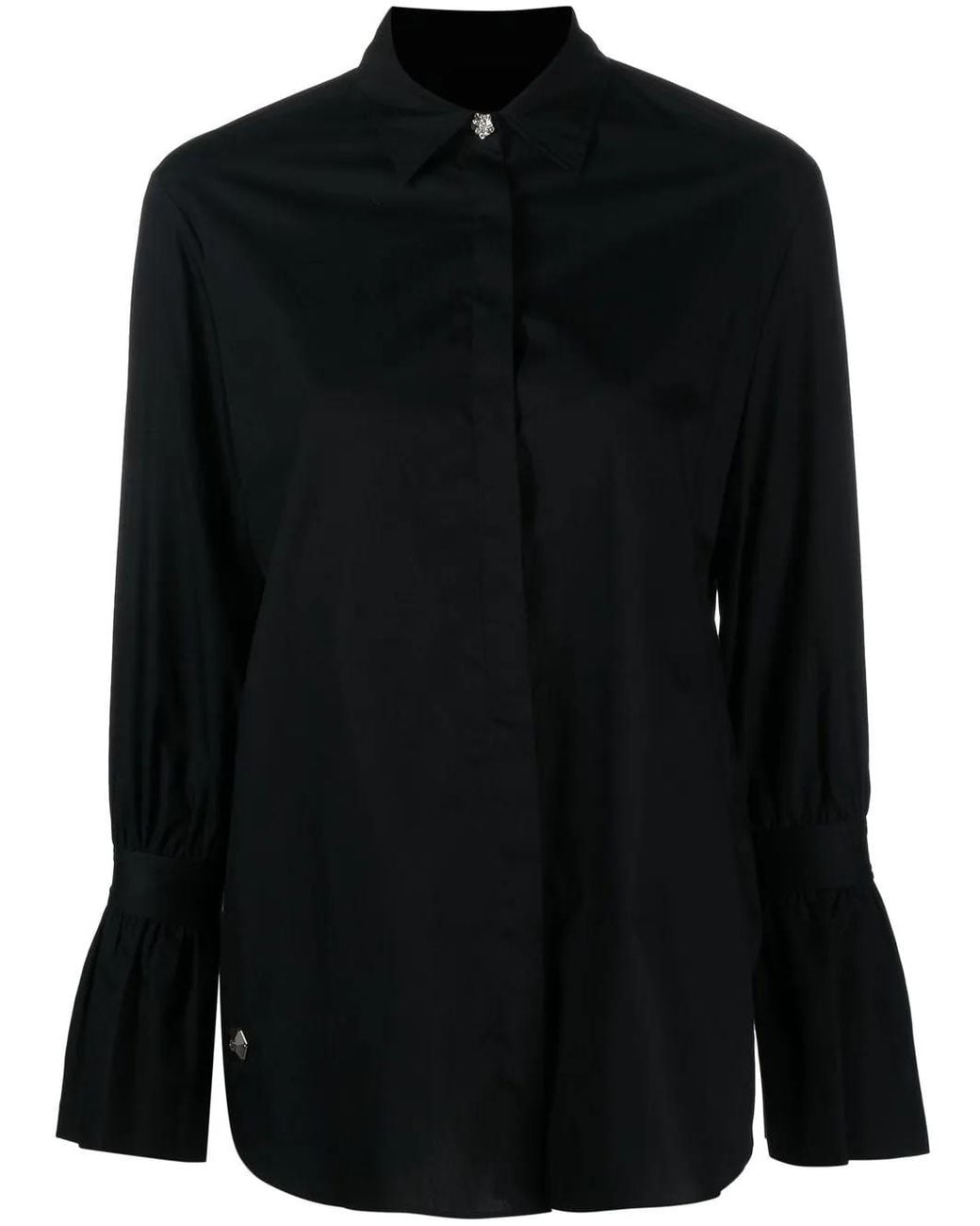 Philipp Plein Black Classic Button-Up Shirt