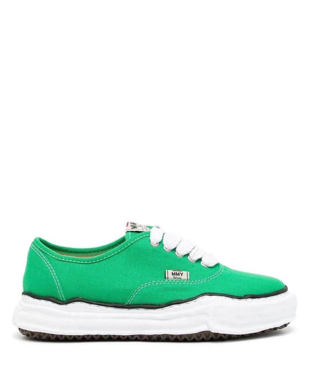 Maison Mihara Yasuhiro Green Baker Lace-Up Low-Top Sneakers
