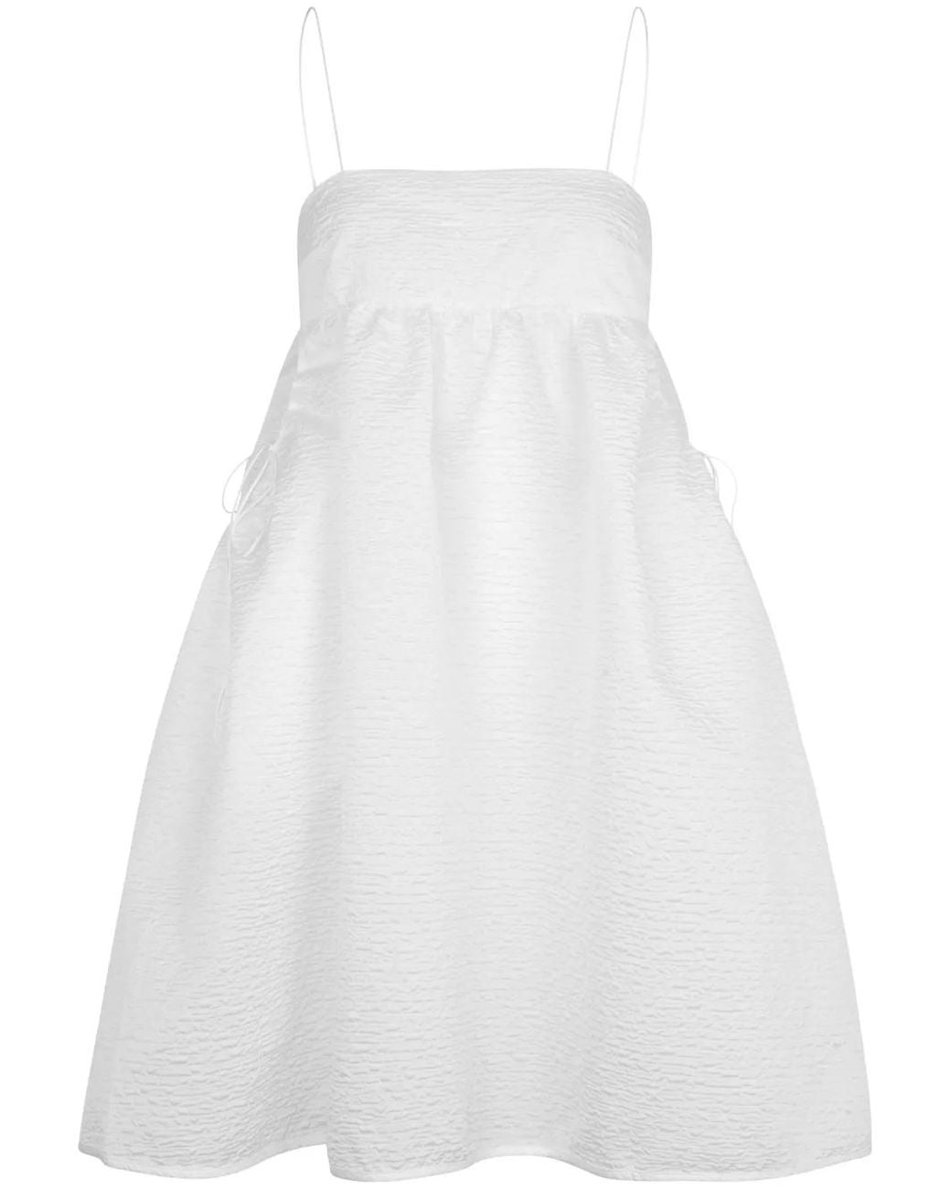 CECILIE BAHNSEN White Lisbeth Matelassé Minidress