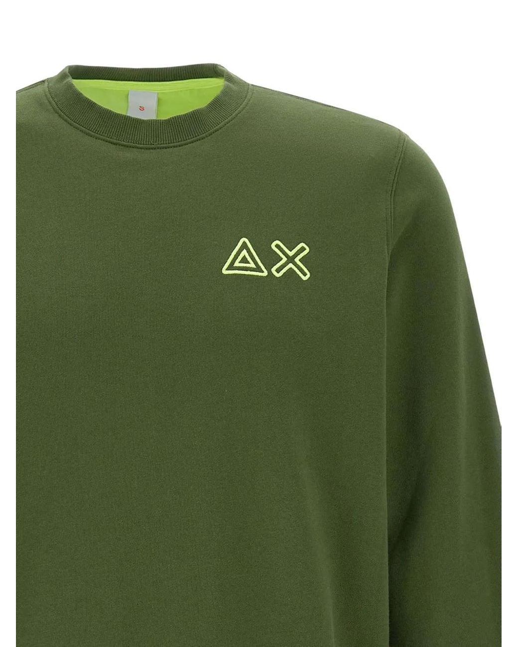 Sun 68 Green Cotton Sweater for men
