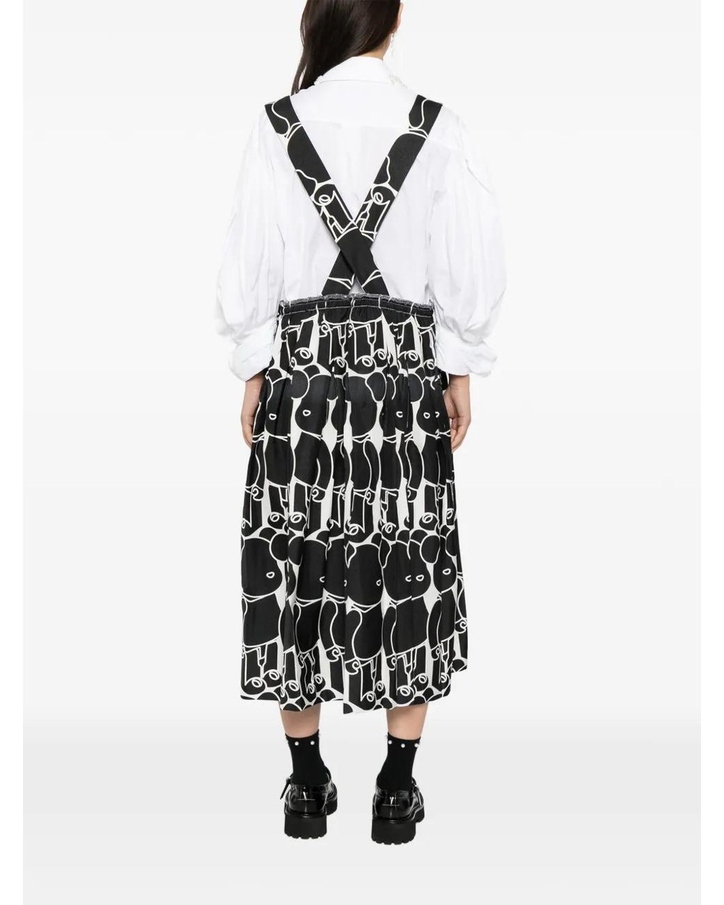 Comme des Garçons Black Bearbrick-Printed Skirt