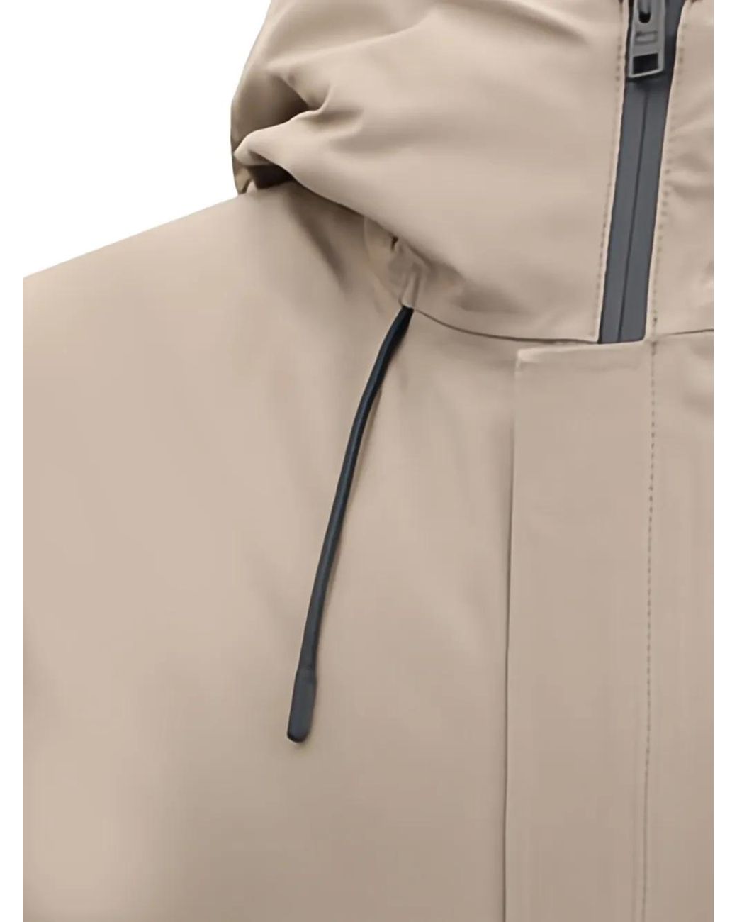 Woolrich Gray Hooded Zip-Front Jacket for men