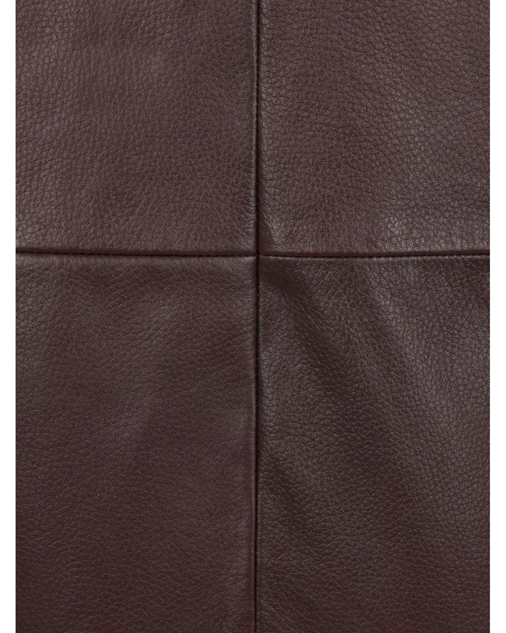 Max Mara Brown Hammered Leather Pencil Skirt