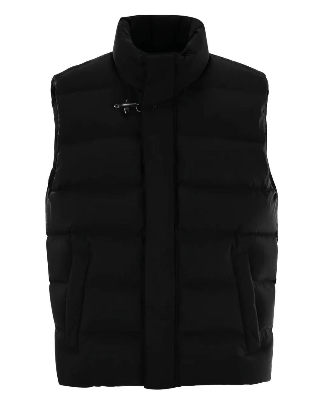 Fay Black High-Neck Padded Gilet for men