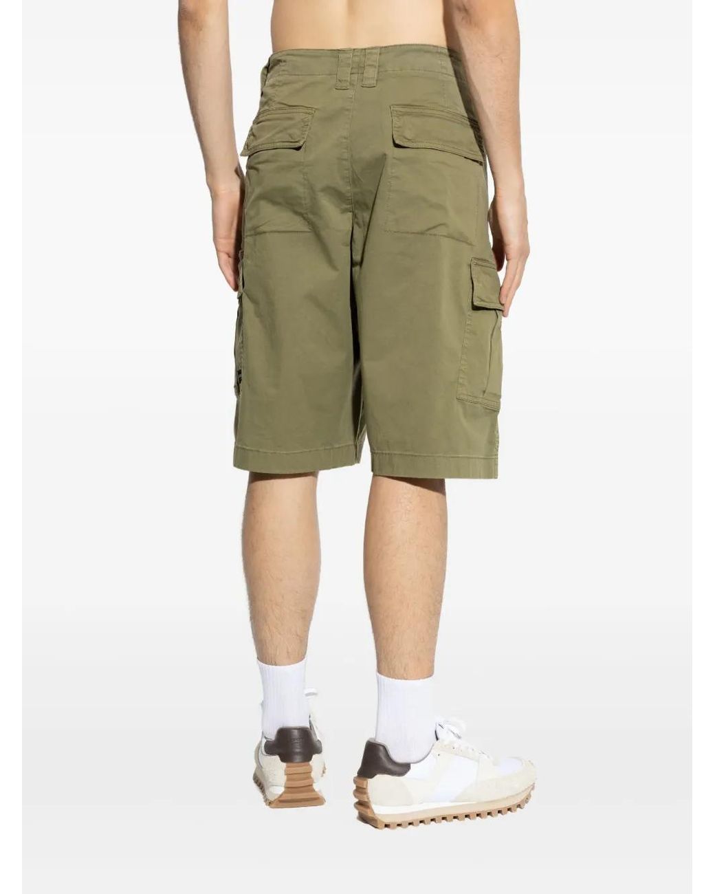 AllSaints Green Flynn Cargo Shorts for men