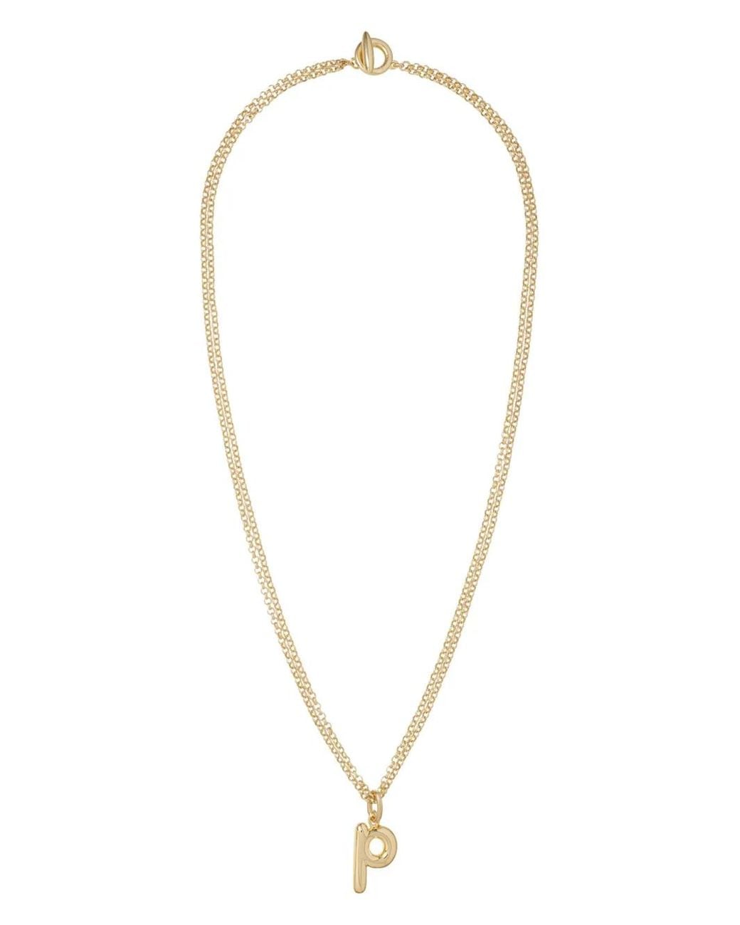 Roxanne Assoulin White The Puffy Initial Necklace