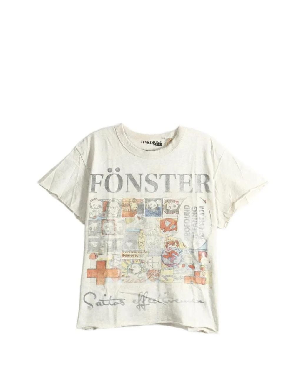 SAITOS White Fonster Raw-Cut T-Shirt