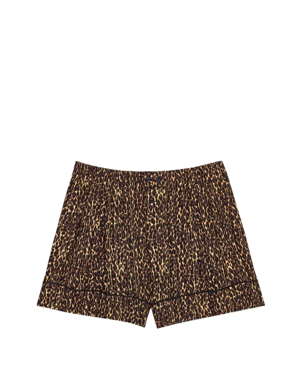 Saint Laurent Brown Leopard-Print Elasticated Pajamas