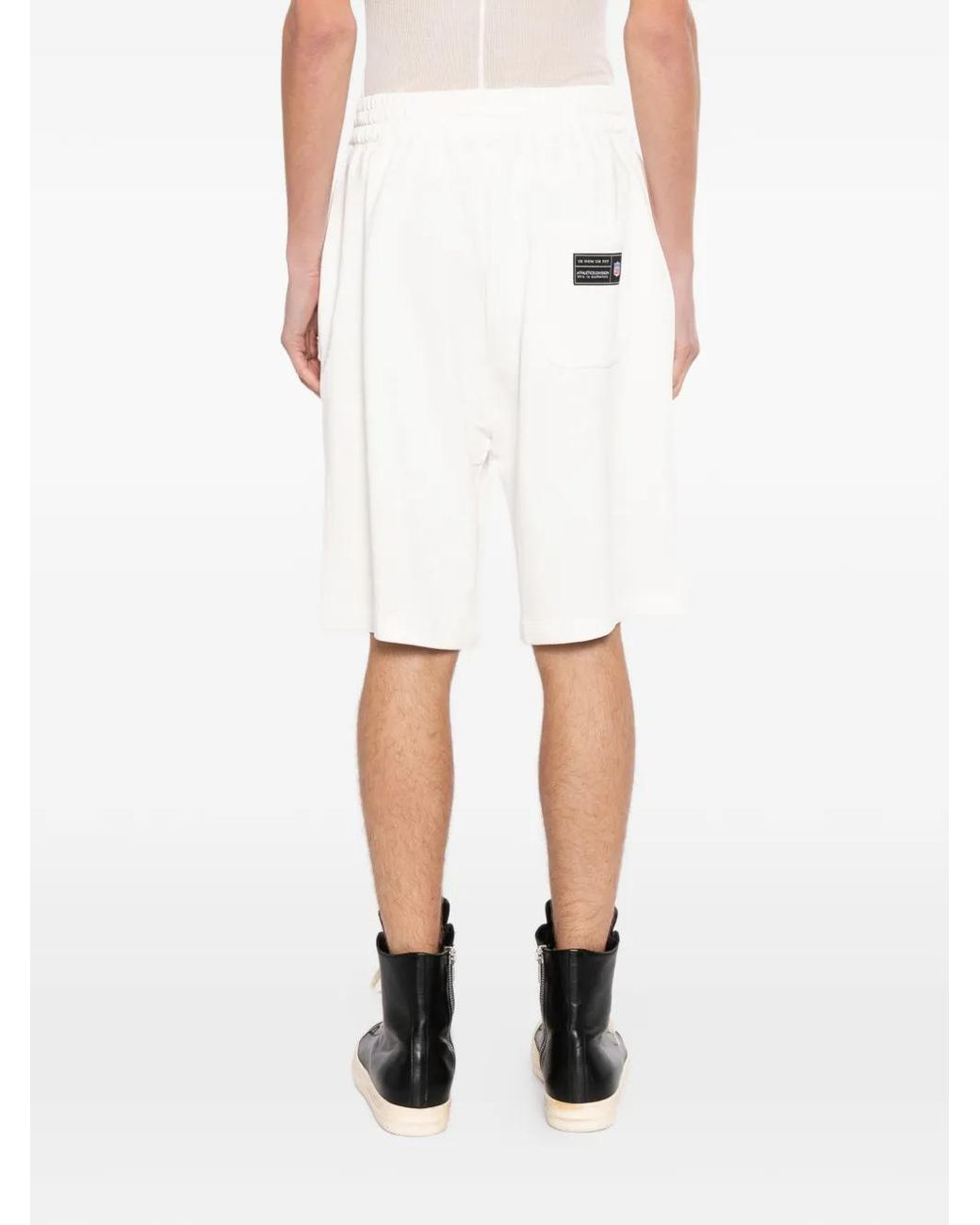 Ih Nom Uh Nit White Logo-Print Knee-Length Shorts for men