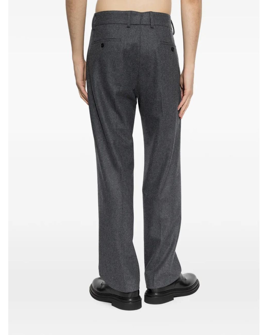 Dolce & Gabbana Gray Wool Trousers for men