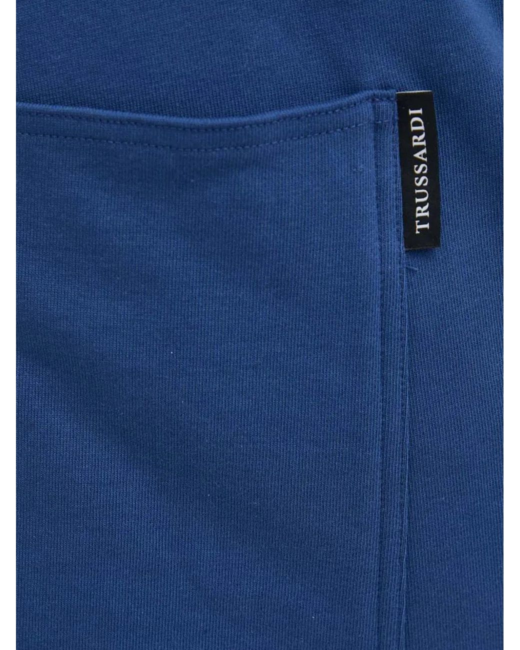 Trussardi Blue Drawstring Track Shorts for men