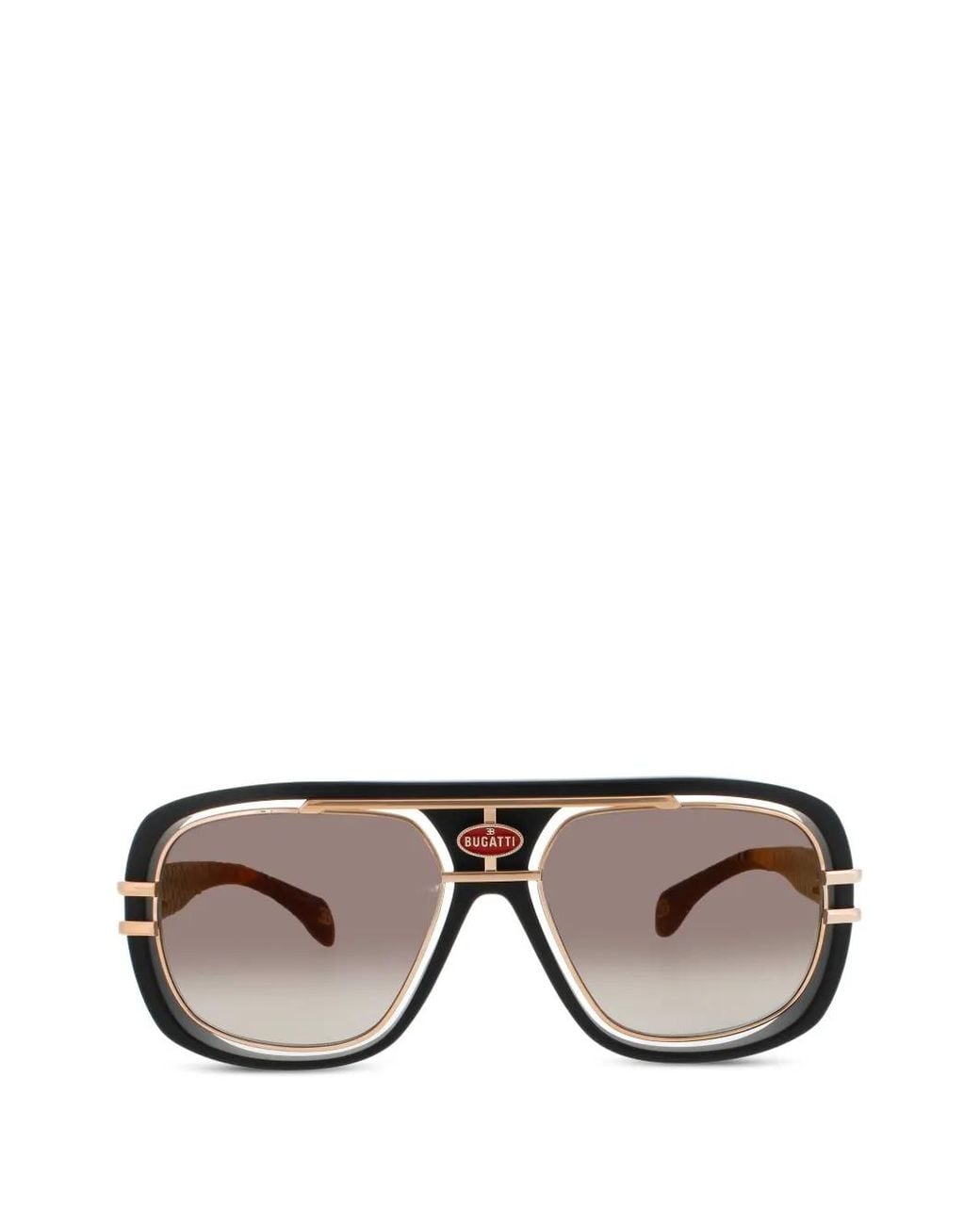 Bugatti Gray Lunettes De Vue À Monture Pilote for men