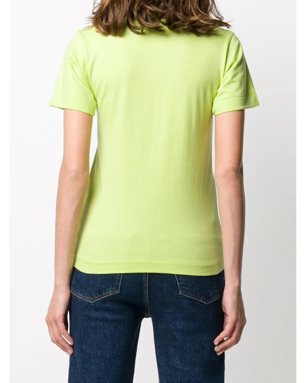 COMME DES GARÇONS PLAY Green Red Heart Logo T-shirt