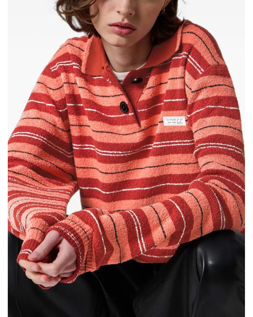 Paul Smith Red Striped Button-Down Jumper