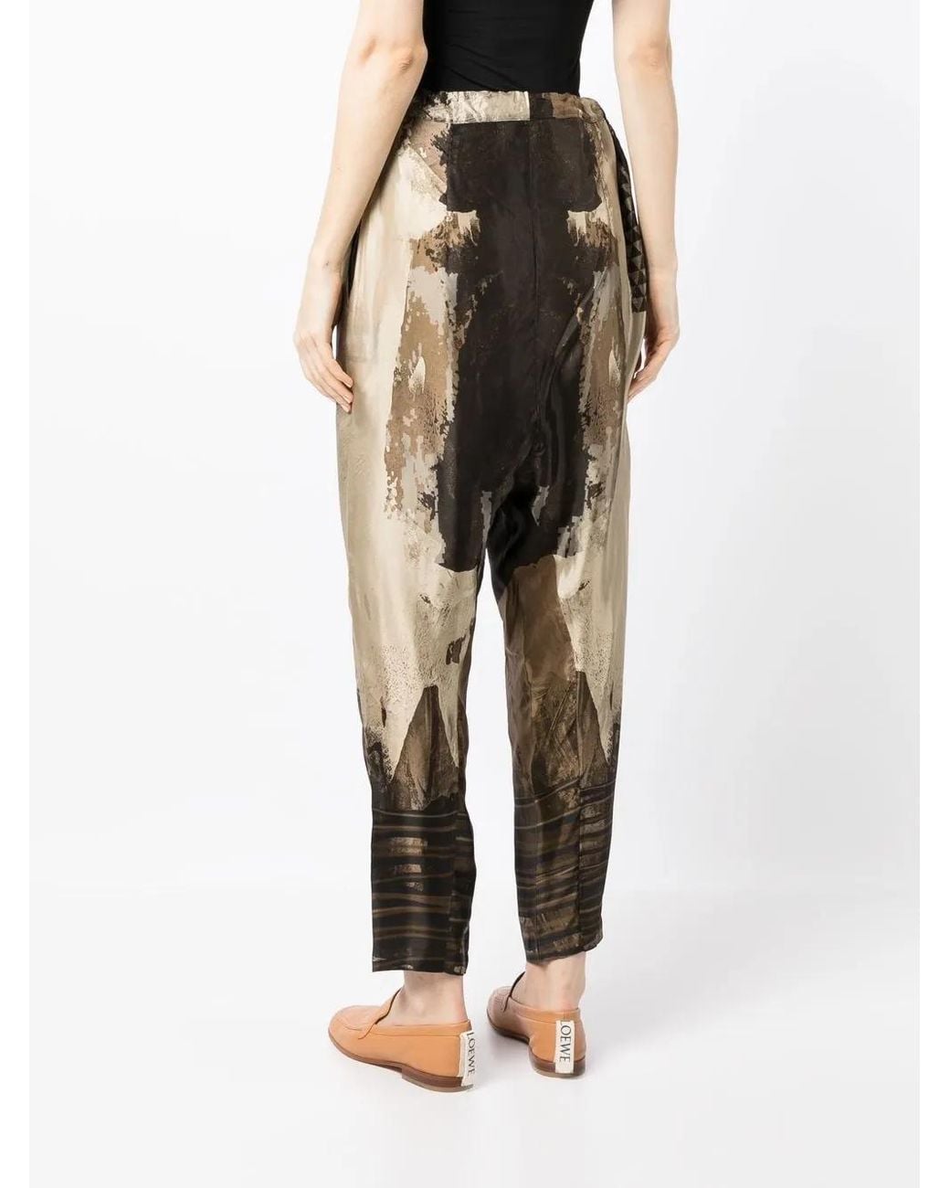 Masnada Black Graphic-Print Trousers