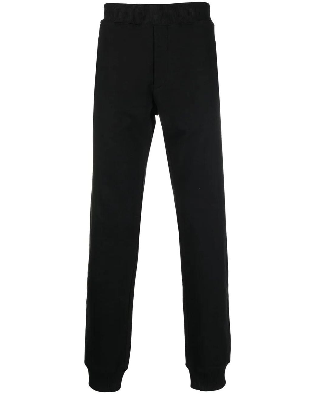 Just Cavalli Black Logo-Print Cotton Track Pants for men