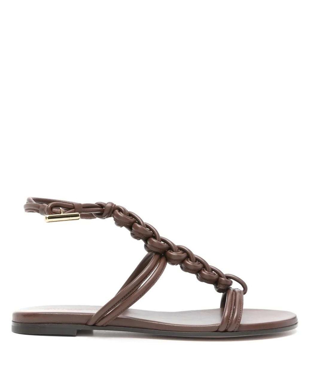 Gianvito Rossi Brown Capua Leather Sandals