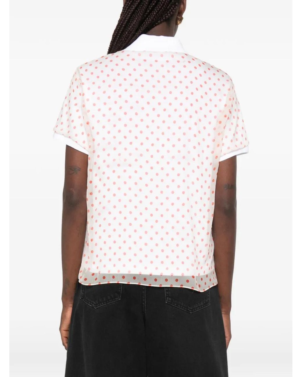 N°21 White Polka Dot Polo Shirt
