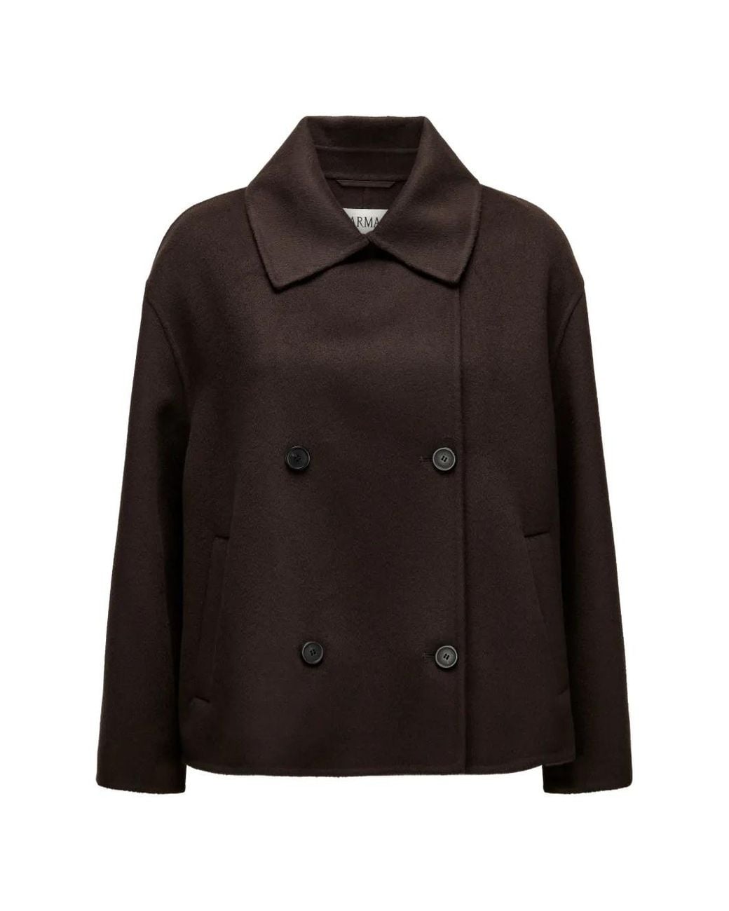 Arma Brown Veste Crop Manila En Laine À Coupe Évasée