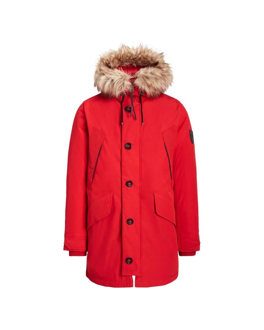 Polo Ralph Lauren Red Buttoned Hooded Jacket for men