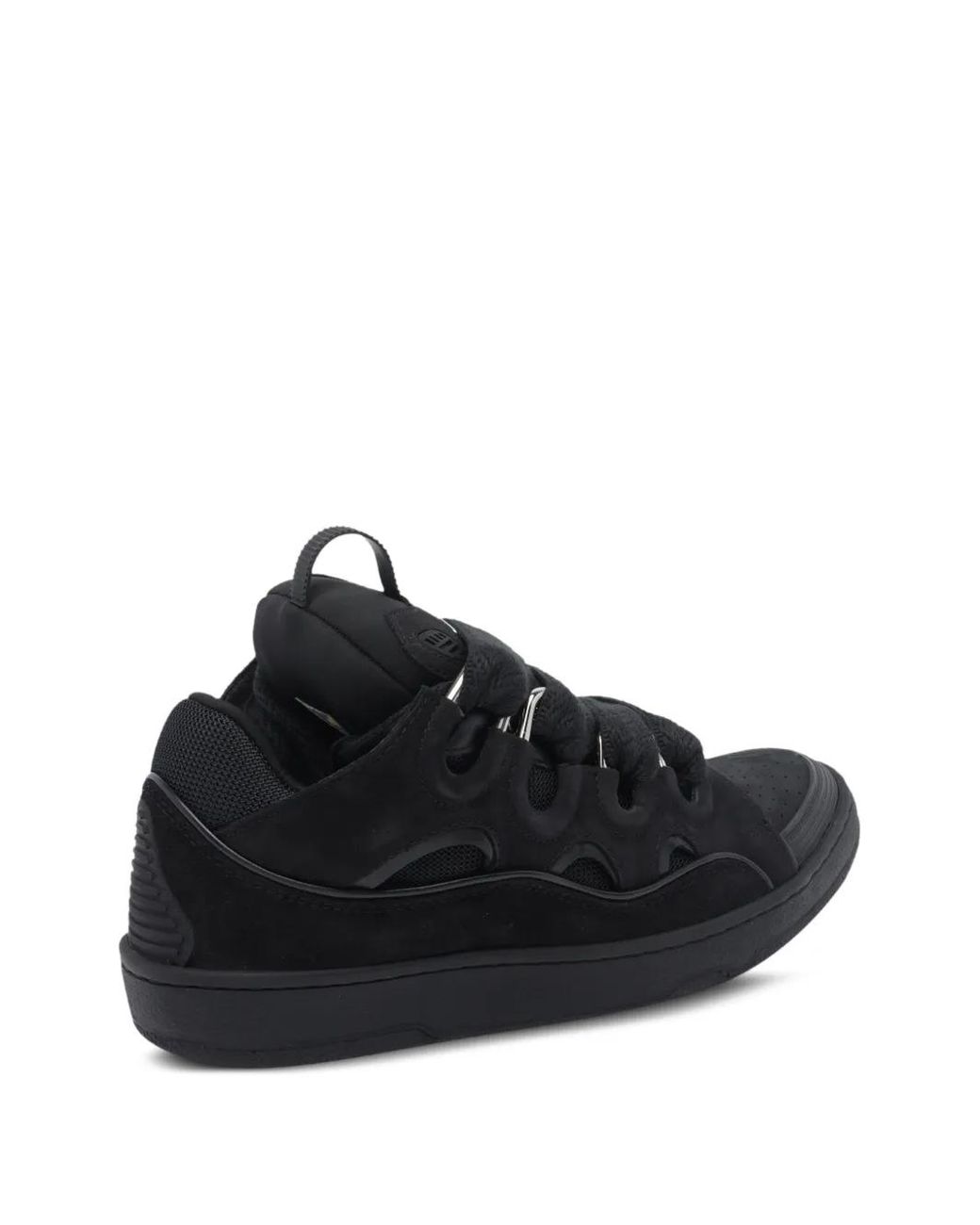 Lanvin Black Baskets Curb En Daim