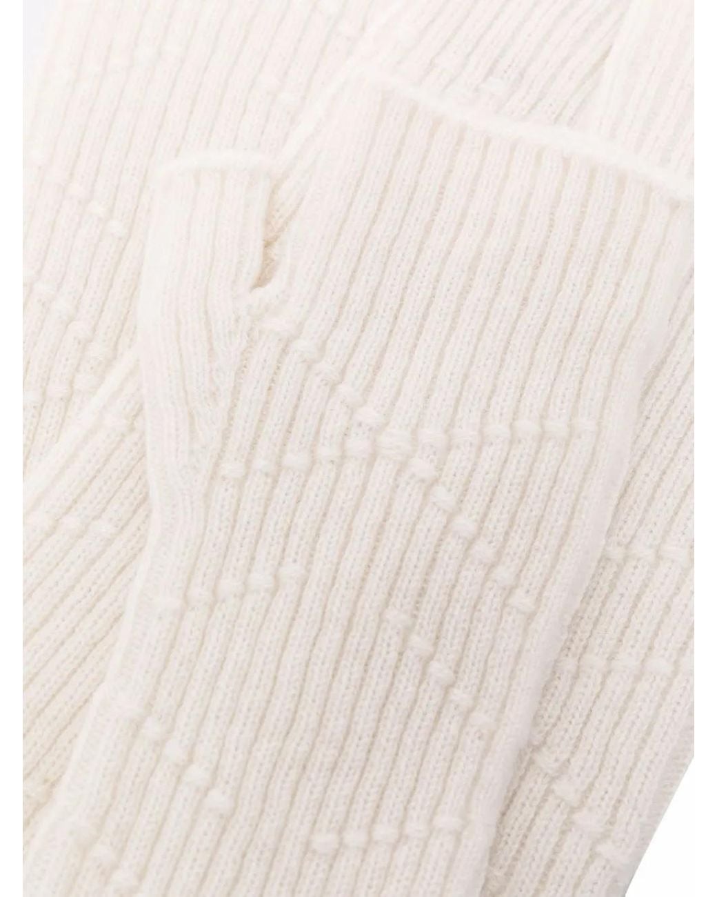 Barrie White Long Fingerless Cashmere Gloves