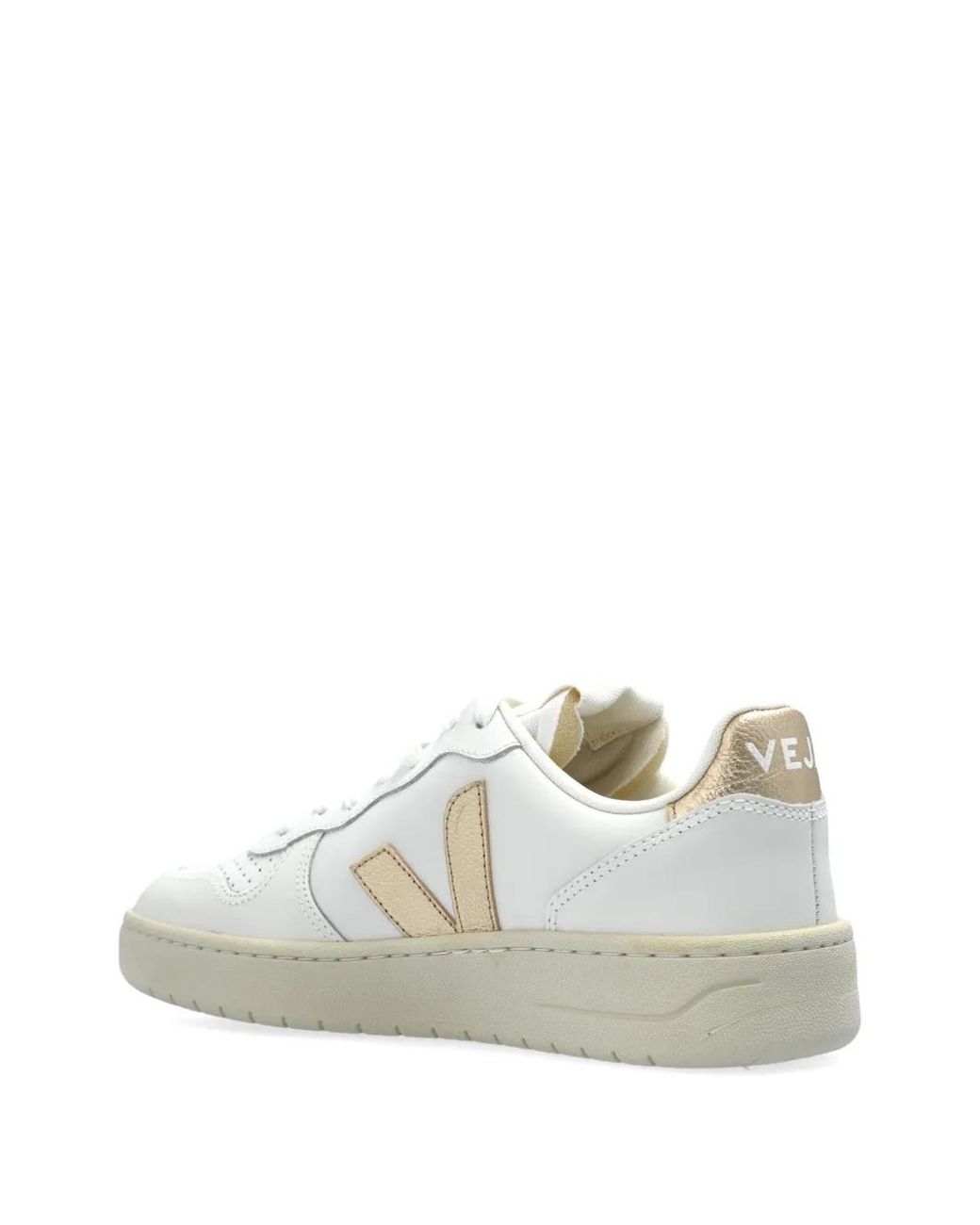 Veja White V-10 Leather Extra Sneakers
