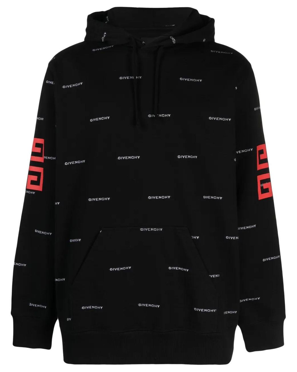 Givenchy Black 4G-Print Cotton Hoodie for men