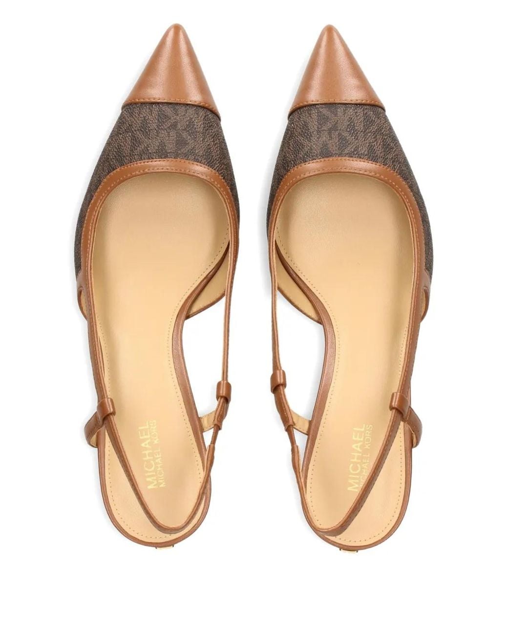 MICHAEL Michael Kors Brown Alora Monogram Pointed Pumps