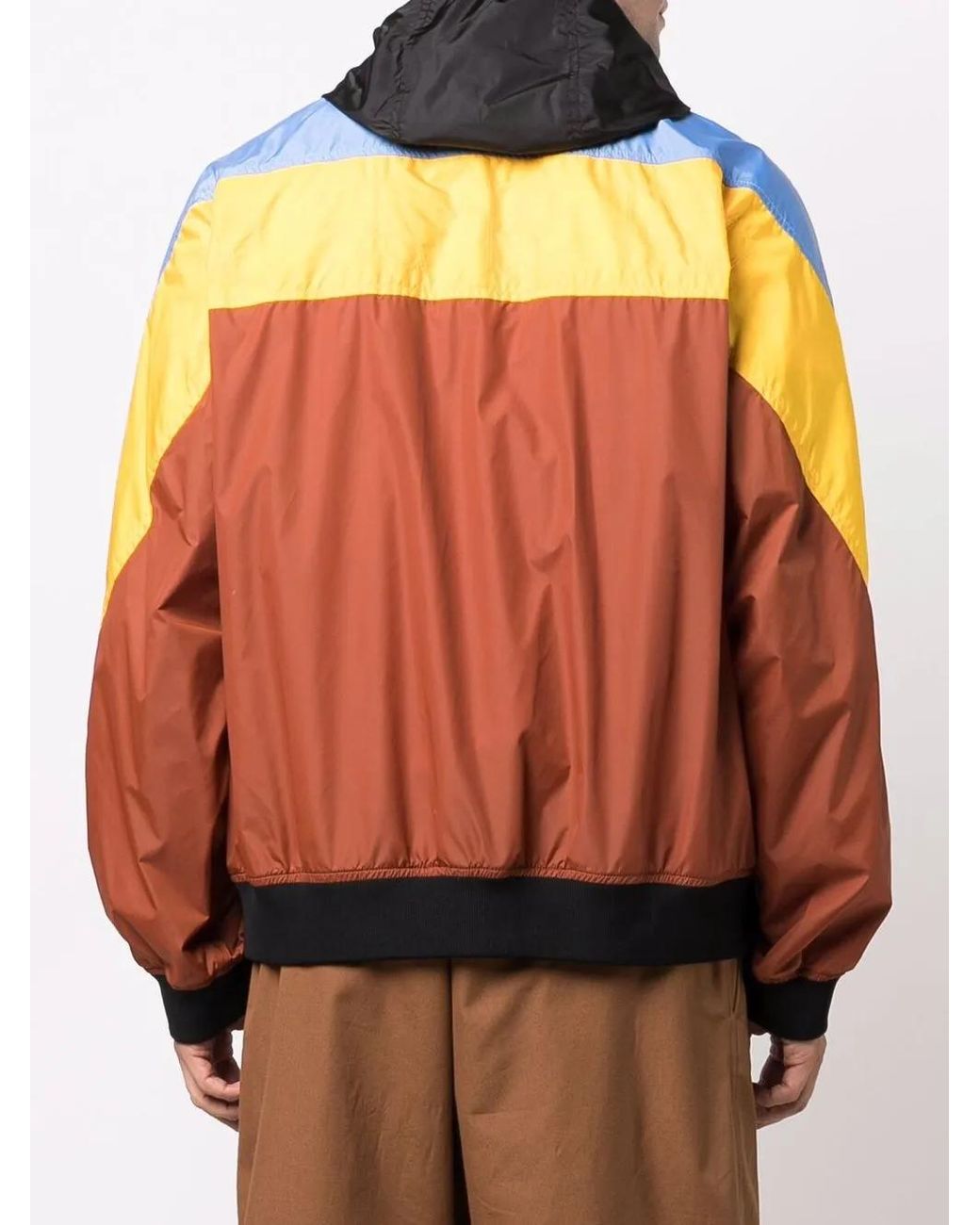 Marni Orange Color-block Windbreaker for men