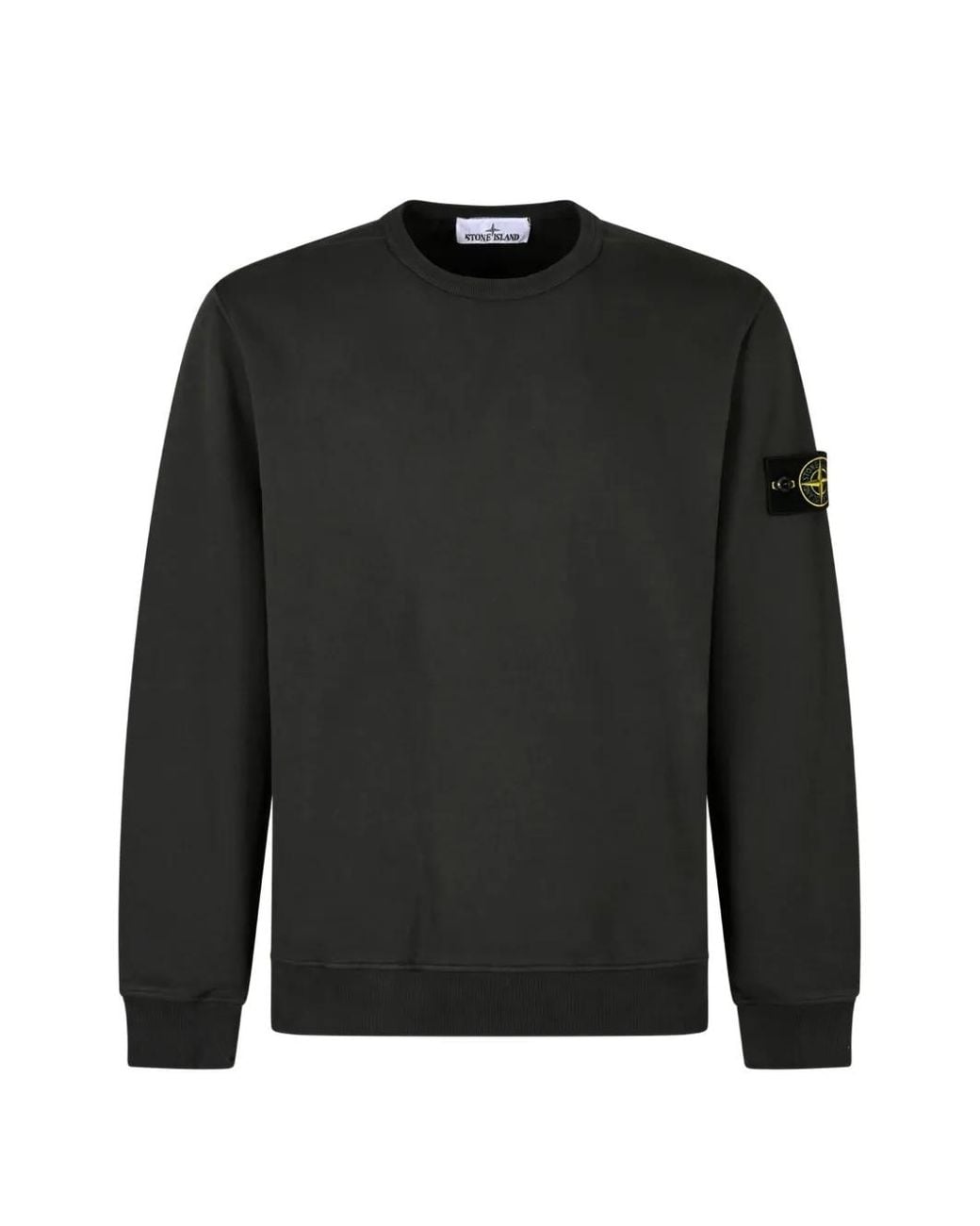 Stone Island Black Logo-Patch Sweater for men