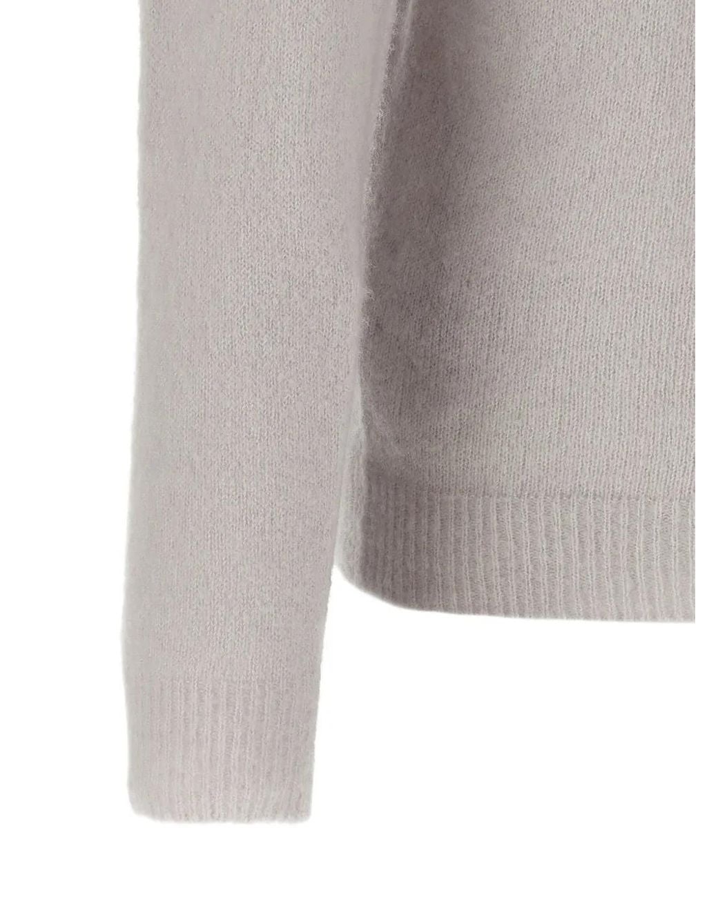 Roberto Collina Gray Crew-Neck Sweater for men