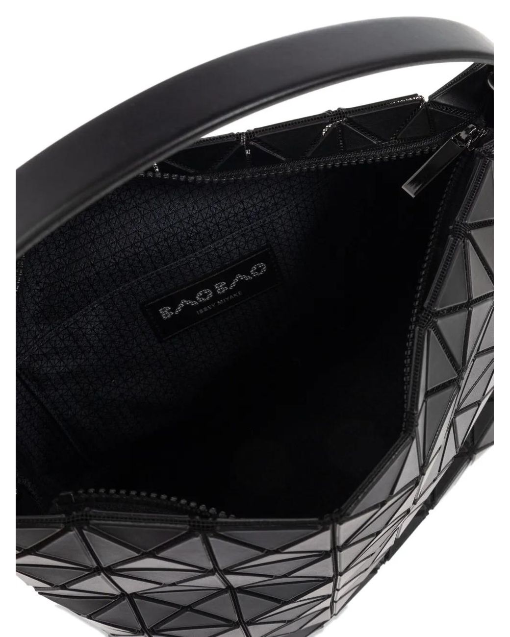 Issey Miyake Black Small Geometric-Pattern Tote Bag