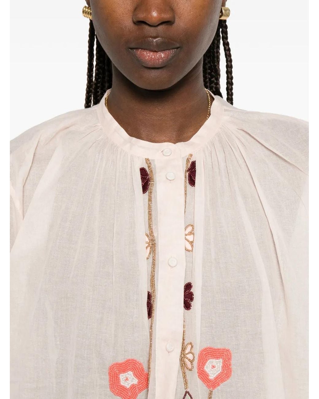 Forte_forte Pink Scalloped-Hem Shirt